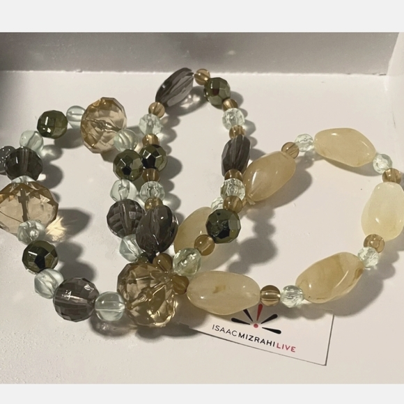 New in box Isaac Mizrahi Live! Faceted Set of 3 Beaded Bracelets! (10a) - Picture 6 of 7